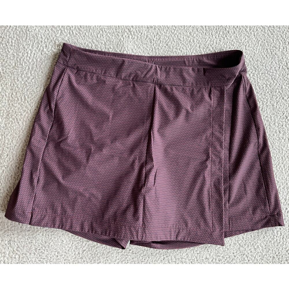Spanx Skort Large Pull On Stretch Pockets High Rise Red Athletic Golf Hiking